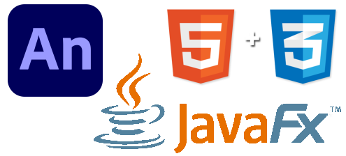 D3.JS, HTML5 + CSS3 , Oracle JavaFX